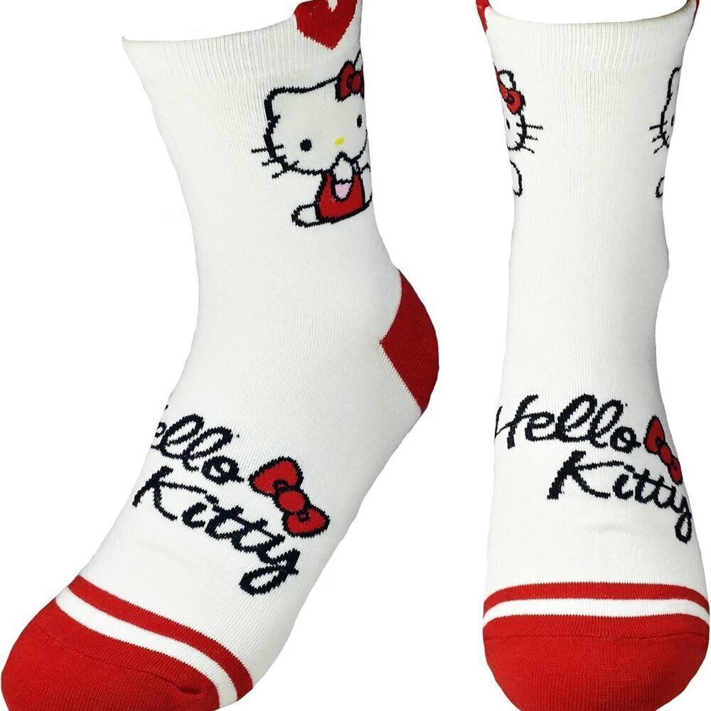 Women’s Hello Kitty Cotton Blend Ankle Socks Set Crew Hearts Cute Gift - Picture 3 of 5